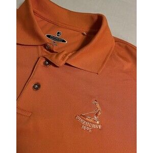 Pinehurst 1895 Golf Course Orange Polo Shirt LARGE Ryder PGA Tour US Open No 2